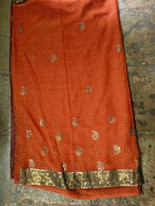 Beautiful Orange Ethnic Saree