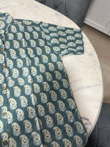 Pure 100% Cotton Mulmul Men's Paisley Print Shirt