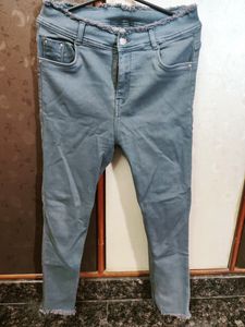 a Denim Jeans With Design In Top &amp; Bottom