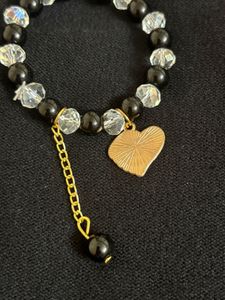 Heart Charm Beaded Bracelet