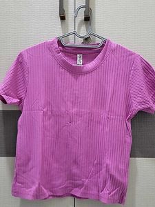 Ribbed Pink Crop Top