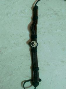 Yin Yang Leather Band