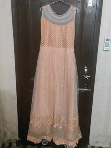 Elegant Peach Embellished Gown