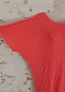 Coral Orange Relaxed Fit T-Shirt