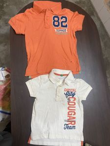 A set of polo tshirt kids 5-6 ans 7-9 years age