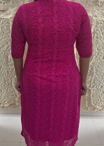 Beautiful Pink Chikankari Kurta