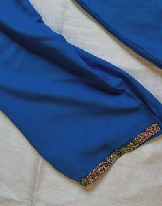 Elegant Blue V-Neck Top