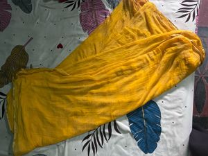 Vibrant Yellow Saree with Embellished Border