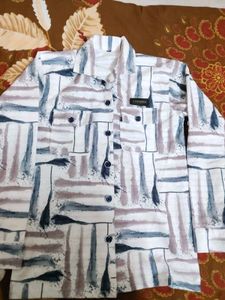 Abstract Brushstroke Print Shirt