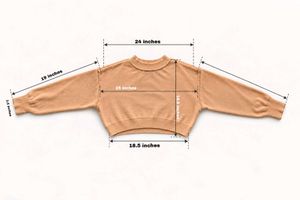 PEACH BEIGE CROPPED KNIT SWEATER
