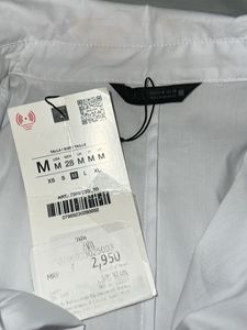 Zara White double Layered Shirt