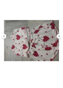 Cute Heart Print Pajama Set