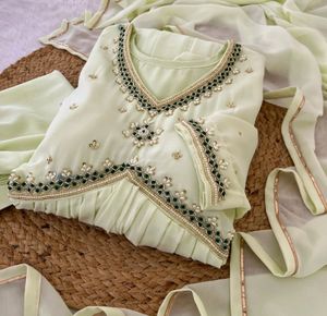 New Party Wear Gown, Dupatta and Pant