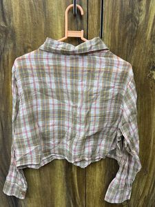 Cropped Plaid Shirt