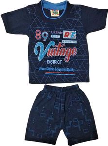Kids Vintage Style T-Shirt and Shorts Set