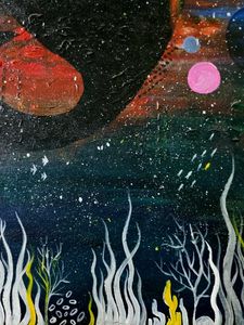 Abstract Underwater Painting (free delivery)