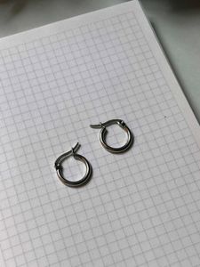 Simple Silver Hoop Earrings