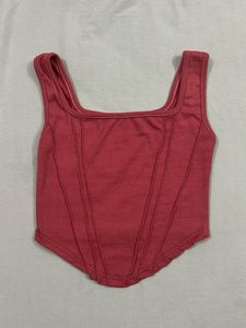 Chic Ribbed Corset Top