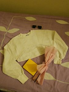 Zara cropped sweatshirt