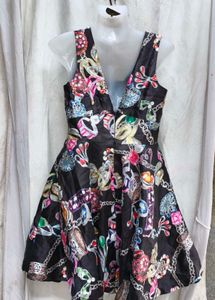 I. Vibrant Jewel Print Fit &amp; Flare Dress