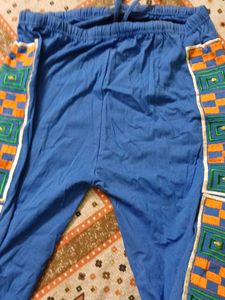 New Blue Embroidered Leggings