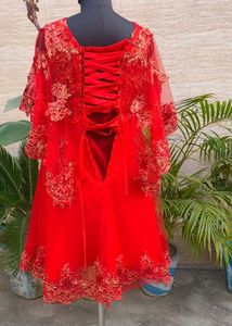 Stunning Red Embroidered Gown ❤️