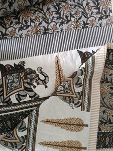 double bed pure cotton beautiful jaipuri bedsheet