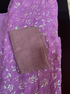 Stunning Lavender Sequined Saree