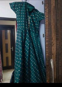 Beautiful Teal Kurta with Gold Print