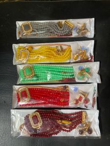 5-Piece Beaded Jewelry Sets with Earrings