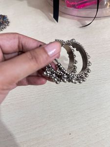 Antique Silver Jhumka Earrings