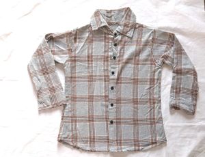 Grey Plaid Flannel Shirt