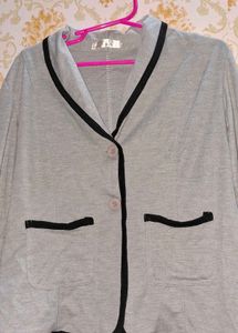 Grey Blazer with Black Trim