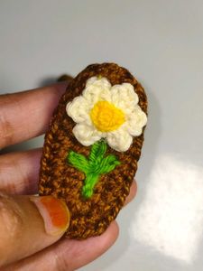 Handmade Crochet Flower Hair Clips 2
