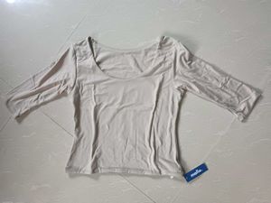 Soft Beige 3/4 Sleeve Top