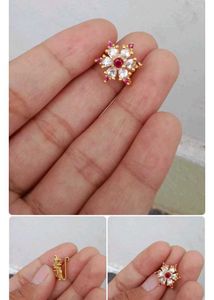 Elegant Floral Nose Pin