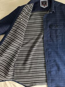 Textured Old Money Navy Shirt