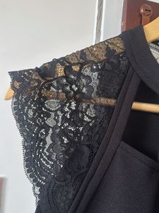 Chic Black Lace Sleeve Top