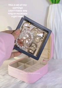 Portable Travel Jewelry Organizer Box with Zipper