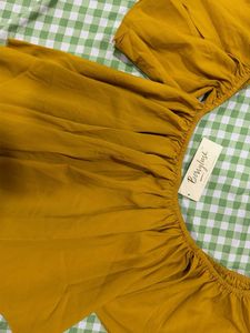 Mustard Yellow Off-Shoulder Top