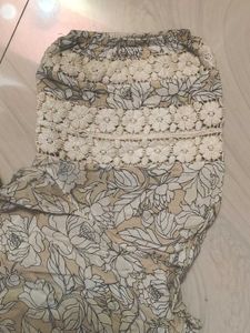 Boho Floral Lace Sleeve Top
