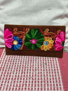 Boho Embroidered Clutch Bag