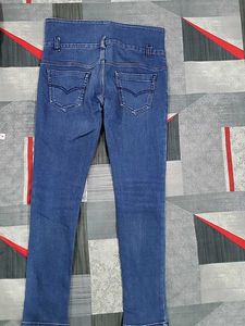High-Waisted Blue Denim Jeans