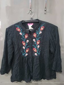 Black Embroidered shirt