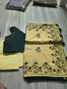 hand work saree heavy