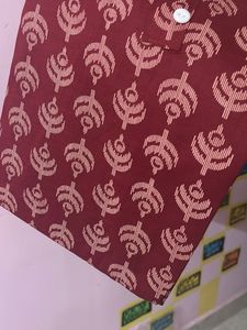 Maroon Printed Kurta