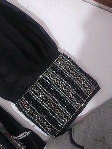 Elegant Black dress with pent dupatta