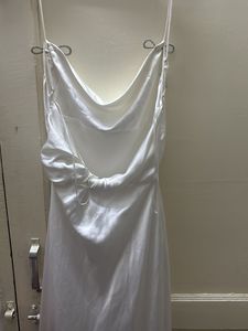 ZARA white dress with silver bows