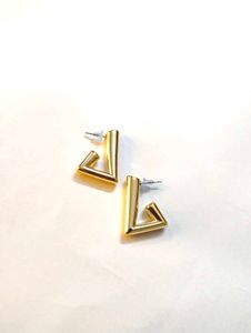 Geometric Gold Tone Earrings