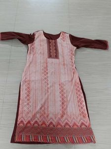 Elegant Printed Brown Kurta for Women